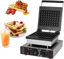Electric Belgian Waffle Maker, Large Size Waffle Iron Commercial Waffle Maker Nonstick Stainless Steel Waffle Machine with Adjustable Temperature Control for Home and Restaurants,Style3