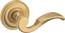 Baldwin 5152.Pass 5152 Passage Door Lever Set with 5048 Rose from The Estate Collection - Vintage Brass