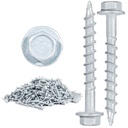 SD Connector Screws, #9 x 1-1/2" Heavy‑Duty Joist Hanger Screws, 1/4" Hex Head Wood Screws, 0.380" Dia Deck Screw, 10D Nails Replacement Screw, Mech Galvanized, 1500 Hours Salt Spray Test (500‑Qty)